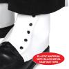Beistle White Plastic Spats with Black Metal Snap Buttons, Fancy Dress Costume, Classic Mobster & Gangster Shoe Accessory for 1920’s Themed Parties, 2 Pairs