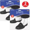 Beistle White Plastic Spats with Black Metal Snap Buttons, Fancy Dress Costume, Classic Mobster & Gangster Shoe Accessory for 1920’s Themed Parties, 2 Pairs
