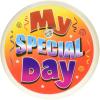 Beistle, Multicolored Special Day 21 Light-Up Plastic Blinking Button, 2″