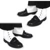 Beistle White Plastic Spats with Black Metal Snap Buttons, Fancy Dress Costume, Classic Mobster & Gangster Shoe Accessory for 1920’s Themed Parties, 2 Pairs
