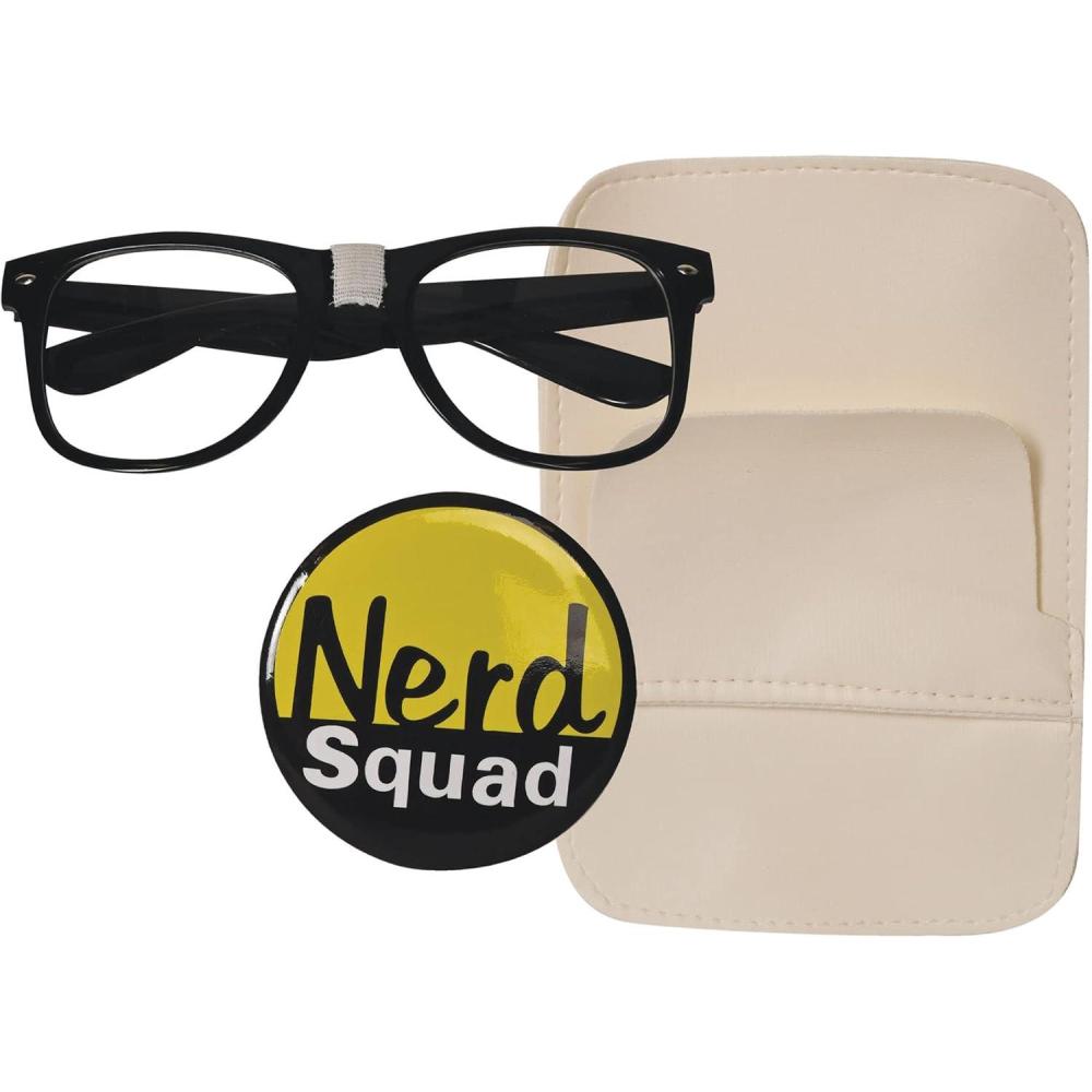 image:imageInstant Nerd Kit Includes Taped Eyeglasses Pocket Protector amp Nerd Squad Button Party Accessory 1 count 1Pk