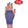 Beistle Blue Short Fishnet Gloves – 2 Pairs, Fingerless Stretch Mesh Costume Accessories with Elastic Wrist Cuffs, Retro 80s Party Wear, Halloween Outfit Accents for Dance Rave Themed Events