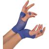 Beistle Blue Short Fishnet Gloves – 2 Pairs, Fingerless Stretch Mesh Costume Accessories with Elastic Wrist Cuffs, Retro 80s Party Wear, Halloween Outfit Accents for Dance Rave Themed Events