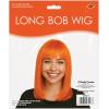 Beistle Orange Long Bob Wig – Straight Synthetic Costume Wig with Bangs, Shoulder-Length Hair Accessory for Halloween Costumes, Themed Party Wear, Stage Performances, Photo Booth Props & Event Styling