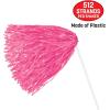 Beistle Pink Poly Shakers – 4 Pack, Handheld Plastic Cheer Shakers, Lightweight Spirit Accessories for Stage Performances, Themed Events, Pep Rallies, Photo Booth Props & Decorative Displays, 12″