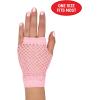 Beistle Pink Short Fishnet Gloves – 2 Pairs, Fingerless Stretch Mesh Costume Accessories with Elastic Wrist Cuffs, Retro 80s Neon Party Wear, Halloween Outfit Accents for Dance Rave Themed Events
