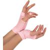 Beistle Pink Short Fishnet Gloves – 2 Pairs, Fingerless Stretch Mesh Costume Accessories with Elastic Wrist Cuffs, Retro 80s Neon Party Wear, Halloween Outfit Accents for Dance Rave Themed Events