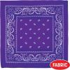 Beistle Purple Fabric Bandanas – 3 Pack, Polyester Paisley Head Scarf Squares, Western Cowboy Rodeo Festival Wearables, Country Costume Accessories, Neck Scarf Wraps & Themed Event Décor, 22″ x 22″