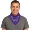 Beistle Purple Fabric Bandanas – 3 Pack, Polyester Paisley Head Scarf Squares, Western Cowboy Rodeo Festival Wearables, Country Costume Accessories, Neck Scarf Wraps & Themed Event Décor, 22″ x 22″