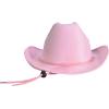 Beistle Purple Velour Cowboy Hat – Western Costume Headwear with Adjustable Chin Strap, Country Theme Accessory for Rodeo Parties, Ranch Events, Photo Booth Props, and Themed Displays(Pink)