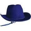 Beistle Purple Velour Cowboy Hat – Western Costume Headwear with Adjustable Chin Strap, Country Theme Accessory for Rodeo Parties, Ranch Events, Photo Booth Props, and Themed Displays(Blue)