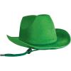 Beistle Purple Velour Cowboy Hat – Western Costume Headwear with Adjustable Chin Strap, Country Theme Accessory for Rodeo Parties, Ranch Events, Photo Booth Props, and Themed Displays(Green)