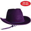 Beistle Purple Velour Cowboy Hat – Western Costume Headwear with Adjustable Chin Strap, Country Theme Accessory for Rodeo Parties, Ranch Events, Photo Booth Props, and Themed Displays(Purple)