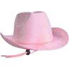 Beistle Purple Velour Cowboy Hat – Western Costume Headwear with Adjustable Chin Strap, Country Theme Accessory for Rodeo Parties, Ranch Events, Photo Booth Props, and Themed Displays(Pink)