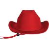 Beistle Purple Velour Cowboy Hat – Western Costume Headwear with Adjustable Chin Strap, Country Theme Accessory for Rodeo Parties, Ranch Events, Photo Booth Props, and Themed Displays(Red)
