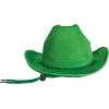 Beistle Purple Velour Cowboy Hat – Western Costume Headwear with Adjustable Chin Strap, Country Theme Accessory for Rodeo Parties, Ranch Events, Photo Booth Props, and Themed Displays(Green)