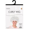 Beistle White Curly Wig – Short Synthetic Costume Wig, Bold Novelty Spirit Hair Accessory for Cosplay, Halloween Costumes, Themed Party Wear, Stage Performances, Photo Booth Props & Event Styling