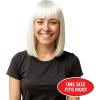 Beistle White Long Bob Wig – Straight Synthetic Costume Wig with Bangs, Shoulder-Length Hair Accessory for Halloween Costumes, Themed Party Wear, Stage Performances, Photo Booth Props & Event Styling