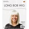 Beistle White Long Bob Wig – Straight Synthetic Costume Wig with Bangs, Shoulder-Length Hair Accessory for Halloween Costumes, Themed Party Wear, Stage Performances, Photo Booth Props & Event Styling