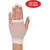 Beistle White Short Fishnet Gloves – 2 Pairs, Fingerless Stretch Mesh Costume Accessories with Elastic Wrist Cuffs, Retro 80s Party Wear, Halloween Outfit Accents for Dance Rave Themed Events