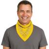 Beistle Yellow Fabric Bandanas – 3 Pack, Polyester Paisley Head Scarf Squares, Western Cowboy Rodeo Festival Wearables, Country Costume Accessories, Neck Scarf Wraps & Themed Event Décor, 22″ x 22″