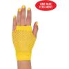 Beistle Yellow Short Fishnet Gloves – 2 Pairs, Fingerless Stretch Mesh Costume Accessories with Elastic Wrist Cuffs, Retro 80s Neon Party Wear, Halloween Outfit Accents for Dance Rave Themed Events