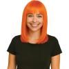 Beistle Orange Long Bob Wig – Straight Synthetic Costume Wig with Bangs, Shoulder-Length Hair Accessory for Halloween Costumes, Themed Party Wear, Stage Performances, Photo Booth Props & Event Styling