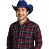 Beistle Purple Velour Cowboy Hat – Western Costume Headwear with Adjustable Chin Strap, Country Theme Accessory for Rodeo Parties, Ranch Events, Photo Booth Props, and Themed Displays(Blue)