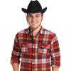 Beistle Purple Velour Cowboy Hat – Western Costume Headwear with Adjustable Chin Strap, Country Theme Accessory for Rodeo Parties, Ranch Events, Photo Booth Props, and Themed Displays(Black)