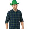 Beistle Purple Velour Cowboy Hat – Western Costume Headwear with Adjustable Chin Strap, Country Theme Accessory for Rodeo Parties, Ranch Events, Photo Booth Props, and Themed Displays(Green)