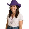 Beistle Purple Velour Cowboy Hat – Western Costume Headwear with Adjustable Chin Strap, Country Theme Accessory for Rodeo Parties, Ranch Events, Photo Booth Props, and Themed Displays(Purple)