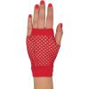 Beistle Red Short Fishnet Gloves – 2 Pairs, Fingerless Stretch Mesh Costume Accessories with Elastic Wrist Cuffs, Retro 80s Party Wear, Halloween Outfit Accents for Dance Rave Themed Events