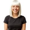 Beistle White Long Bob Wig – Straight Synthetic Costume Wig with Bangs, Shoulder-Length Hair Accessory for Halloween Costumes, Themed Party Wear, Stage Performances, Photo Booth Props & Event Styling