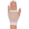Beistle White Short Fishnet Gloves – 2 Pairs, Fingerless Stretch Mesh Costume Accessories with Elastic Wrist Cuffs, Retro 80s Party Wear, Halloween Outfit Accents for Dance Rave Themed Events