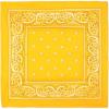 Beistle Yellow Fabric Bandanas – 3 Pack, Polyester Paisley Head Scarf Squares, Western Cowboy Rodeo Festival Wearables, Country Costume Accessories, Neck Scarf Wraps & Themed Event Décor, 22″ x 22″