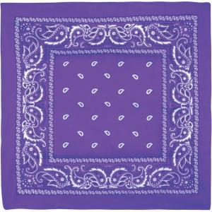 Beistle Purple Fabric Bandanas – 3 Pack, Polyester Paisley Head Scarf Squares, Western Cowboy Rodeo Festival Wearables, Country Costume Accessories, Neck Scarf Wraps & Themed Event Décor, 22″ x 22″