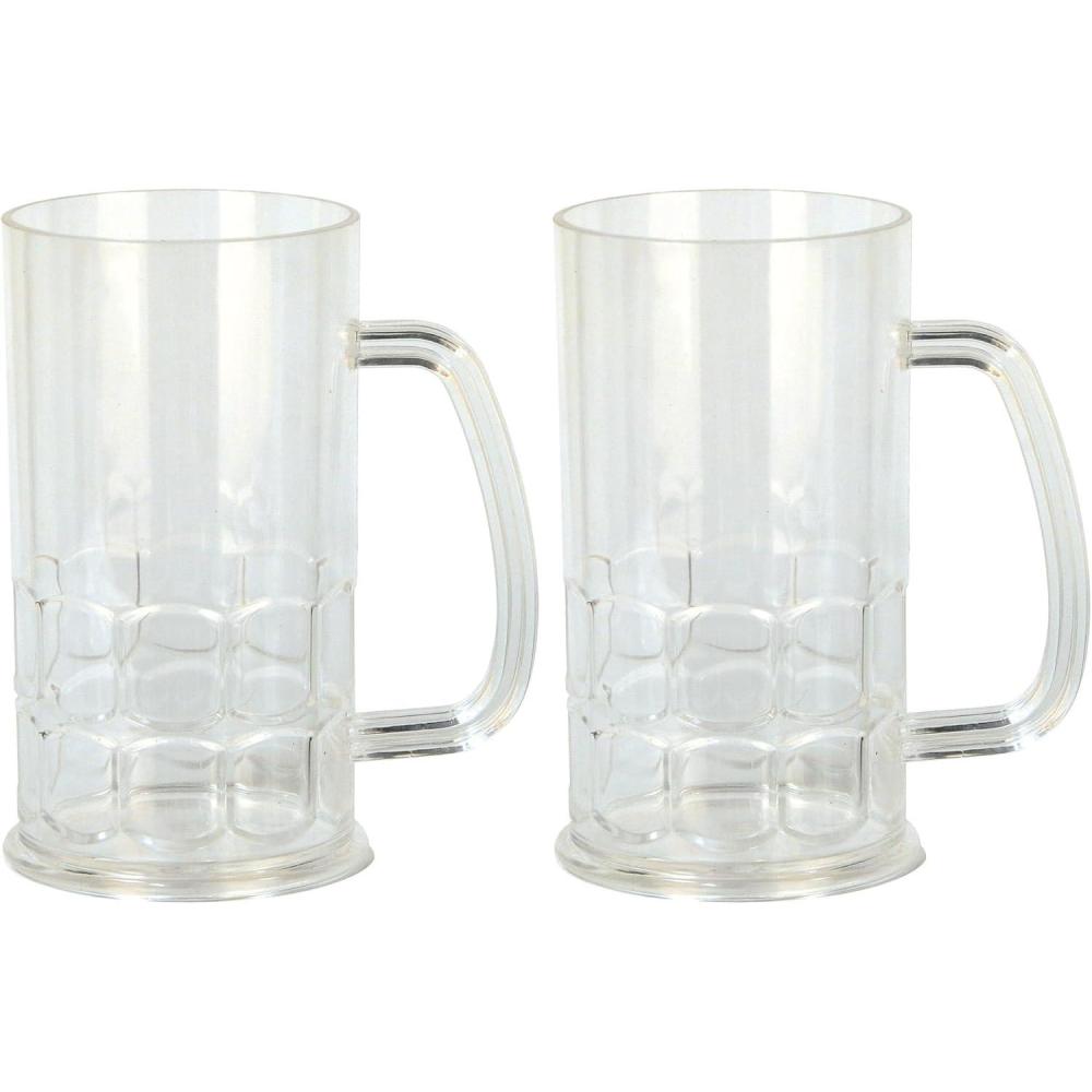 image:imageBeistle Plastic Beer Stein with Handle Clear 17 oz Drinkware Mug Party Favor for Oktoberfest St Patricks Day Halloween German Festivals Beer Tasting Events and Pub Crawls17 Ounces Pack of 2
