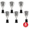 Beistle Trophy Cup Awards – 6 Pack, Silver Metallic Trophy Cups on Black Base, Classic Recognition Display for Sports Events & Team Recognition, Celebrations & Award Ceremonies, 8½”