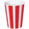 Beistle Club Pack Red and White Paper Hot/Cold Cups Pack of 8 Cups, Box Contains 12 Packs (96 Printed Paper Cups)