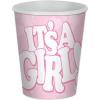 Beistle It’s A Girl Beverage Cups, 9-Ounce, Pink/White
