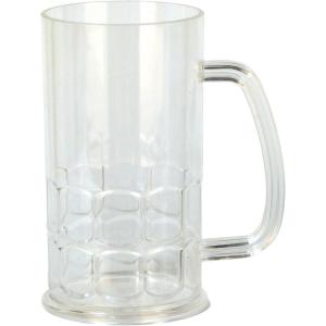 Beistle Plastic Beer Stein with Handle, Clear 17 oz. Drinkware Mug Party Favor for Oktoberfest, St. Patrick’s Day, Halloween, German Festivals, Beer Tasting Events, and Pub Crawls(17 Ounces)