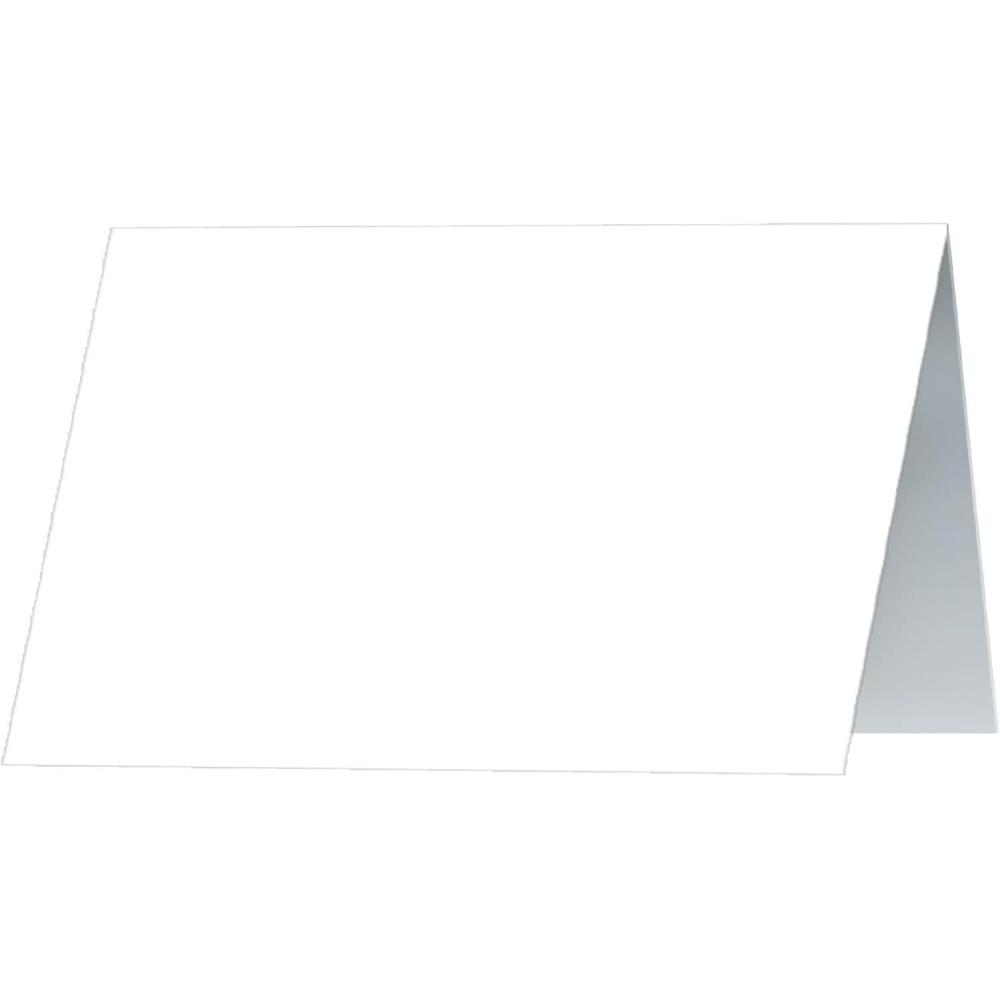 image:imageBeistle White Place Cards 100 Pack Folded Table Name Cards with Blank Center Cardstock Seating Markers for Weddings Receptions Banquets Catering Label Displays amp Formal Event Dcor 2 x 4