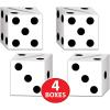 Beistle 4 Piece Paper Dice Card Boxes For Casino Theme Party Supplies, Table Décor, Made In USA Since 1900