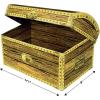 Beistle Treasure Chest Box – 3 Pirate Treasure Chest Decorations with Two Designs, Cardstock Assembly Props for Halloween Pirate Loot Displays Adventure Centerpiece Table Decor, 11¾” x 8″