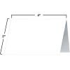 Beistle White Place Cards – 100 Pack, Folded Table Name Cards with Blank Center, Cardstock Seating Markers for Weddings, Receptions, Banquets, Catering Label Displays & Formal Event Décor, 2″ x 4″