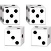 Beistle 4 Piece Paper Dice Card Boxes For Casino Theme Party Supplies, Table Décor, Made In USA Since 1900