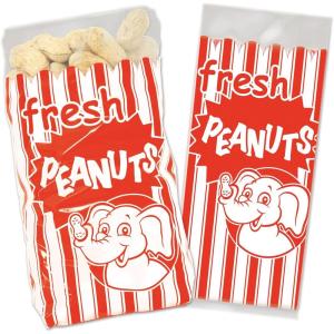 Beistle Peanut Bags | Circus & Carnival Theme Birthday Party Supplies (50 Count)