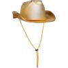 Beistle Theatrical Cowboy Hat – Gold Western Costume Hat with Adjustable Chin Strap, Metallic Rodeo Prop for Theme Parties, Halloween Costumes, Stage Performances, Festivals & Photo Booth Accessories