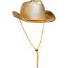 Beistle Theatrical Cowboy Hat – Gold Western Costume Hat with Adjustable Chin Strap, Metallic Rodeo Prop for Theme Parties, Halloween Costumes, Stage Performances, Festivals & Photo Booth Accessories