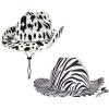 Beistle Animal Print Cowboy Hat Set – Zebra and Cow Print Western Novelty Hats, Fun Party Wear for Rodeo Themes, Barnyard Events, Costume Accessories & Photo Booth Props with Adjustable Chin Straps